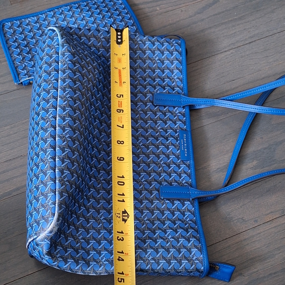 Tory Burch Mediterranean Blue Ever Ready Tote Bag - Picture 12 of 16